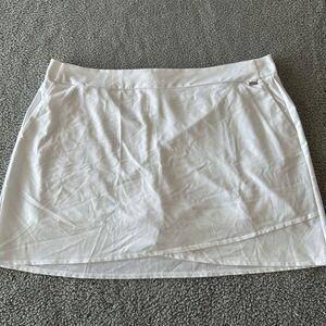 GREG NORMAN Skort Womens XXL White Play Dry Golf Active Stretch Pull On Skirt